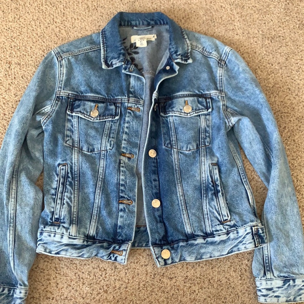 Embroidered jean jacket